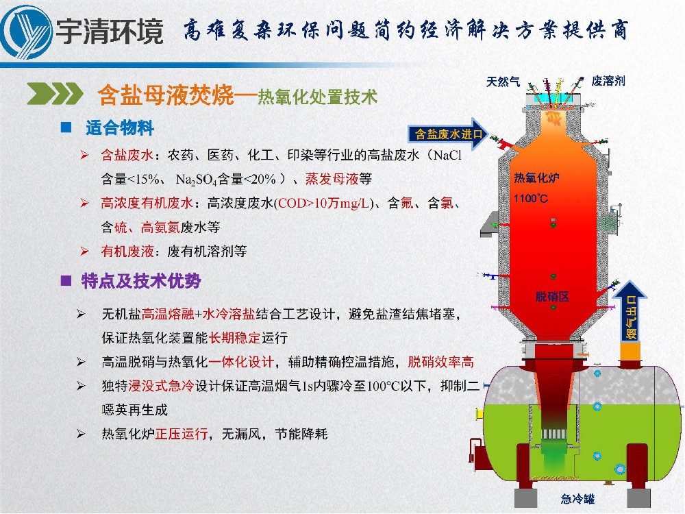含盐母液焚烧—热氧化处置技术
